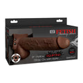 Squirting Hollow Strap-On Dildo Marrón 25 cm con Correa