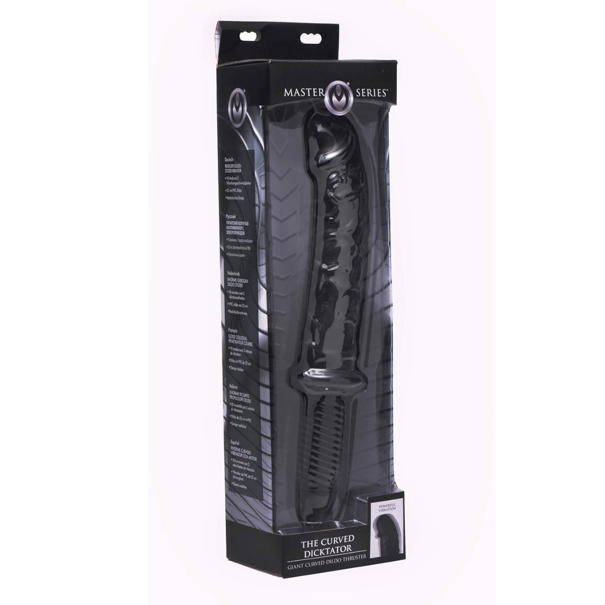 Dicktator Giant Dildo Thruster Black 22 cm – Vibrador - consolador anal y vaginal