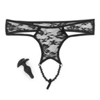 Hookup Panties Crotchless Pleasure Pearl XL-XXL - lencería sexy
