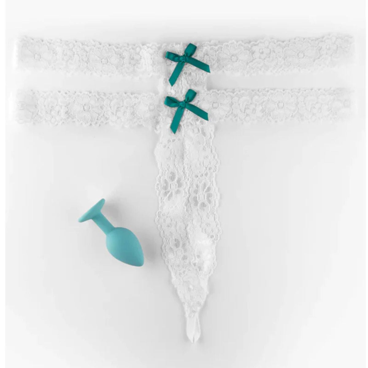 Hookup Panties Crotchless Secret Pearl XL-XXL - conjunto íntimo erótico