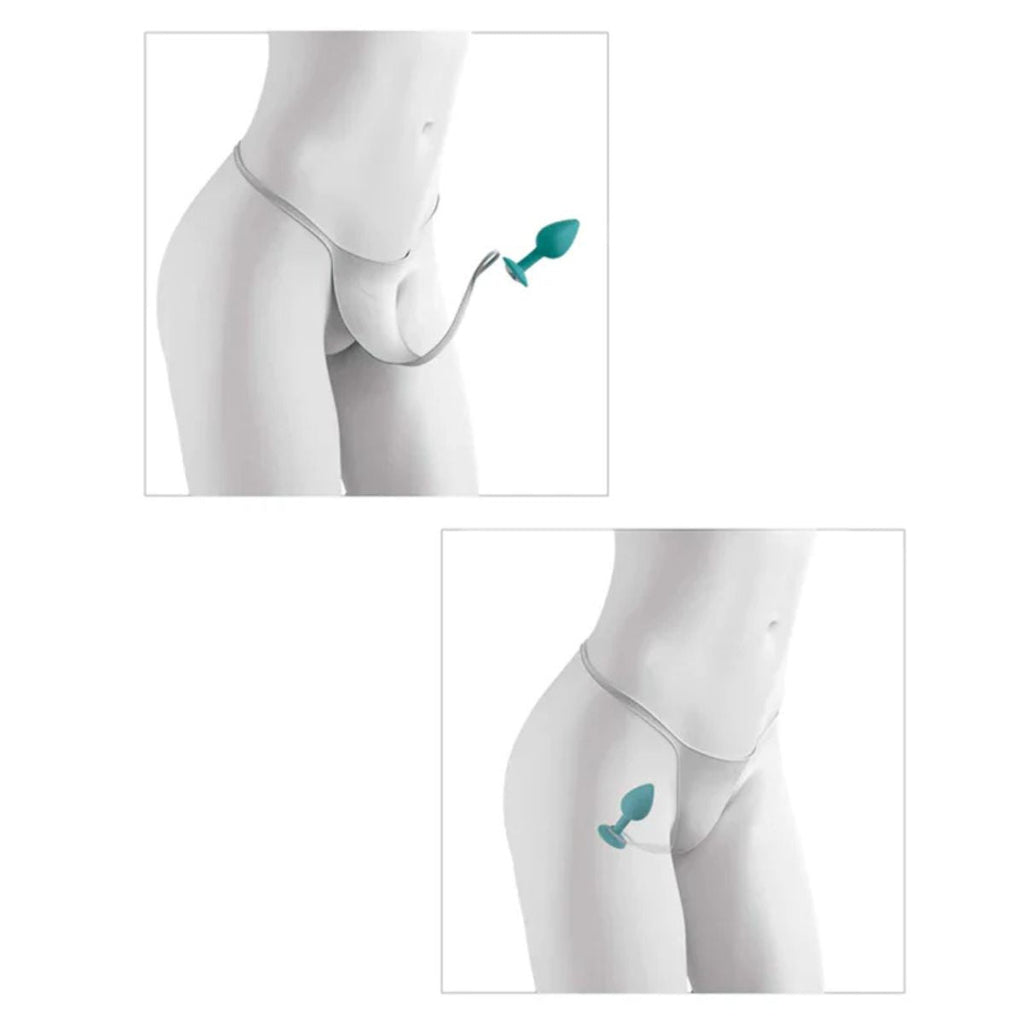Hookup Panties Crotchless Secret Pearl XL-XXL - lencería sexy