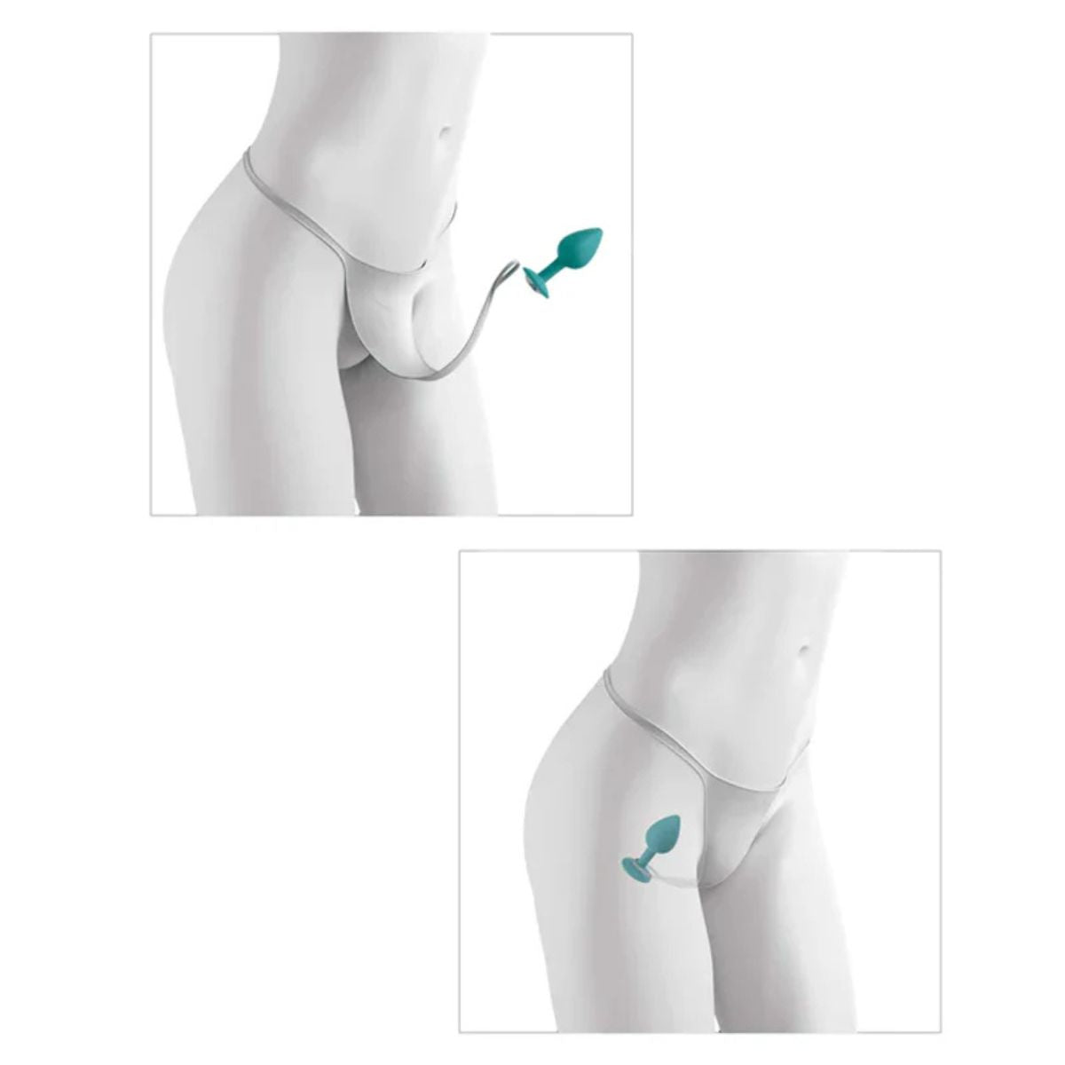 Hookup Panties Crotchless Secret Pearl XL-XXL - lencería sexy