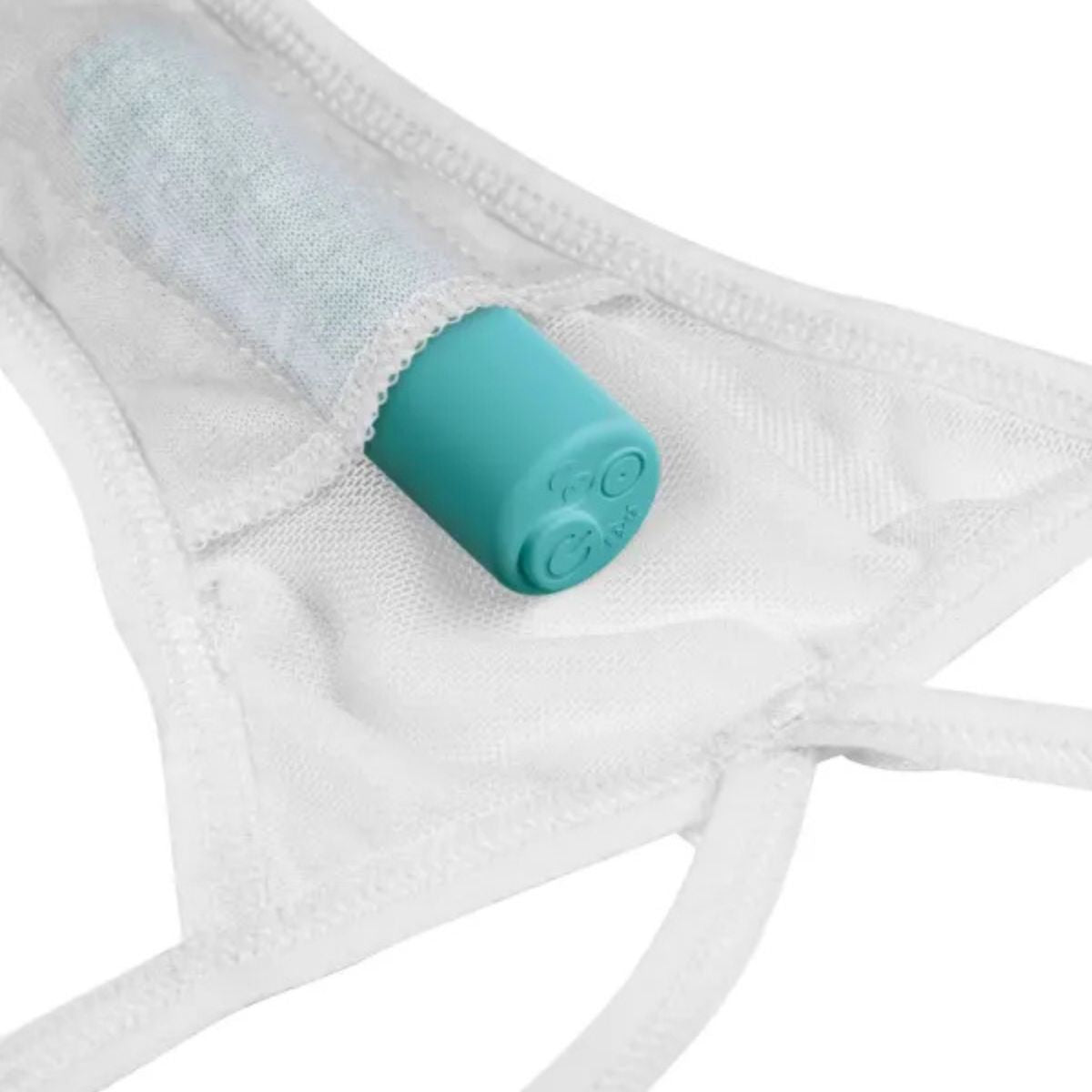 Hookup Panties Remote Bow Tie G-String Blanca XL-XXL - bala