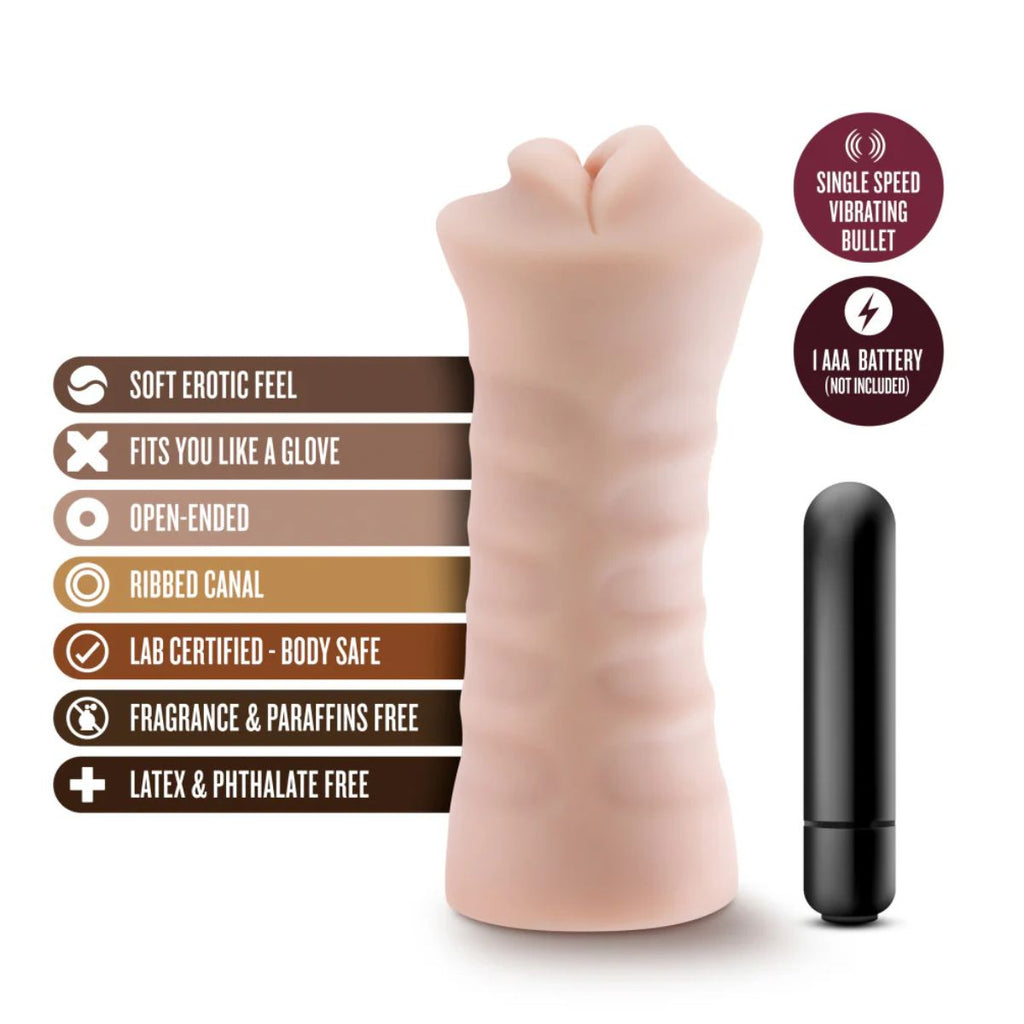 Masturbador M For Men Angie Vanilla – Boca Realista - sex toy masculino discreto