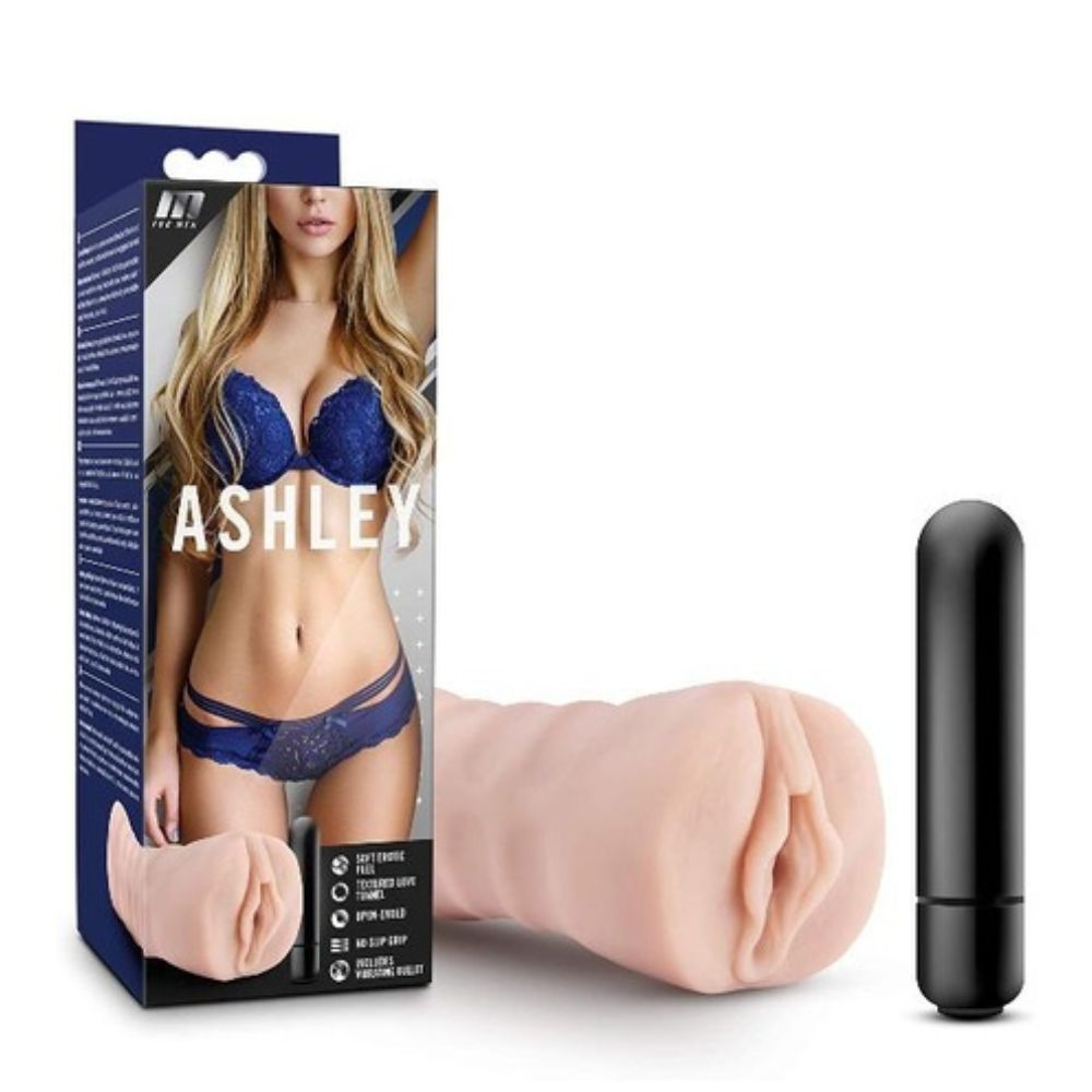 Masturbador M For Men Ashley con Bala Vibradora - masturbador masculino con textura