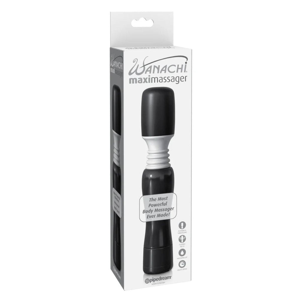Wanachi Maxi Black – Palo Masajeador Potente - masajeador con succión por aire