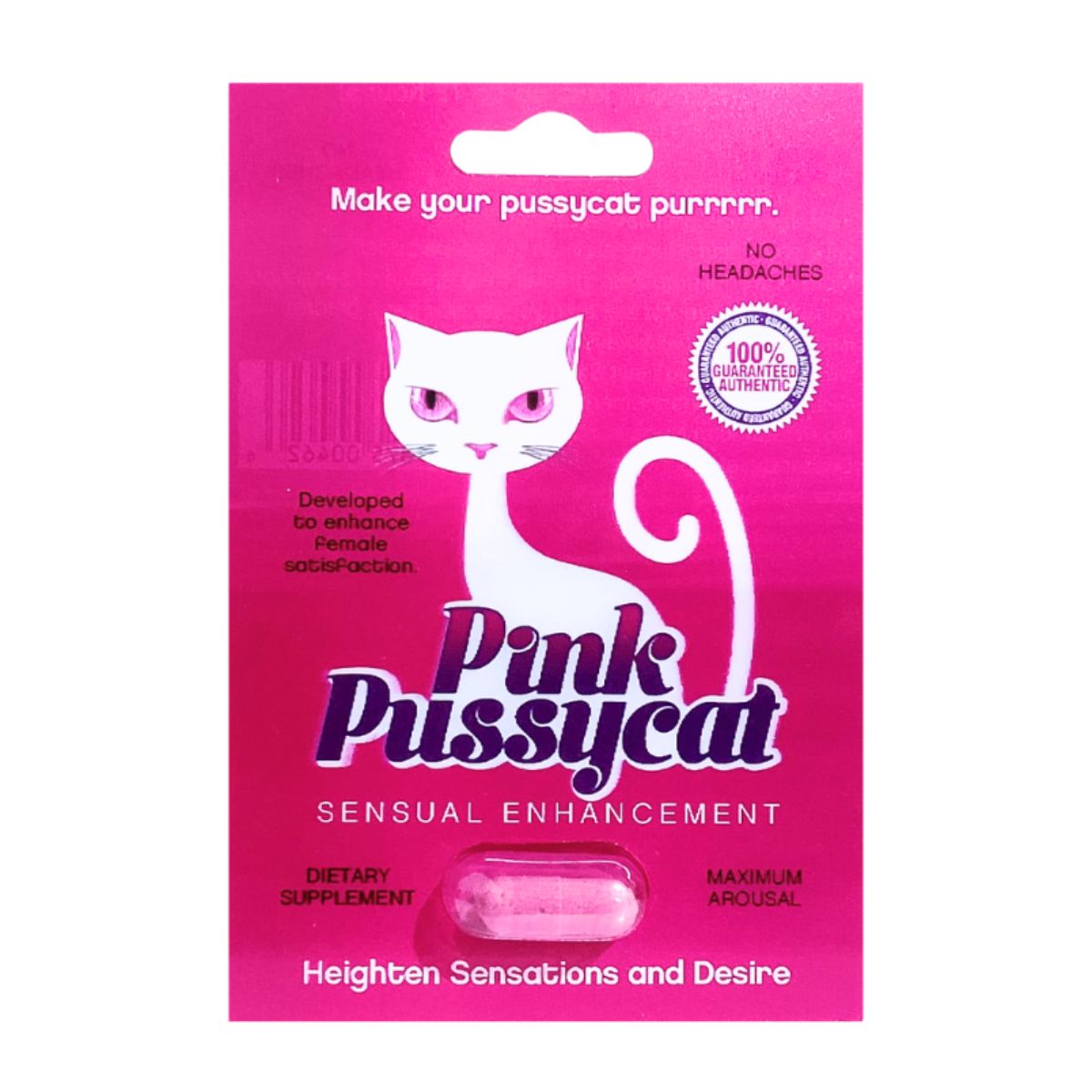 Pastilla vigorizante femenina Pink Pussycat | La Juguetería de Adultos