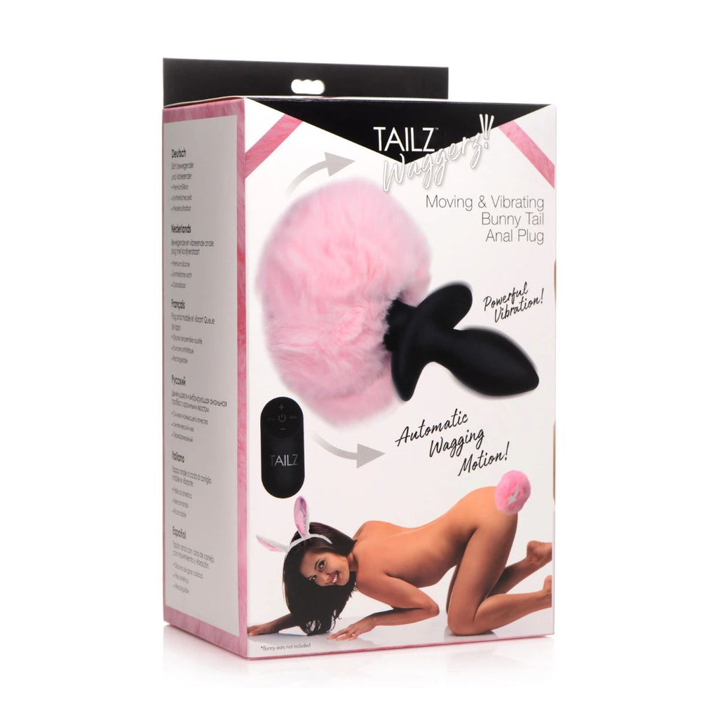 Plug Anal Vibrador Cola de Conejito - tapón anal para principiantes