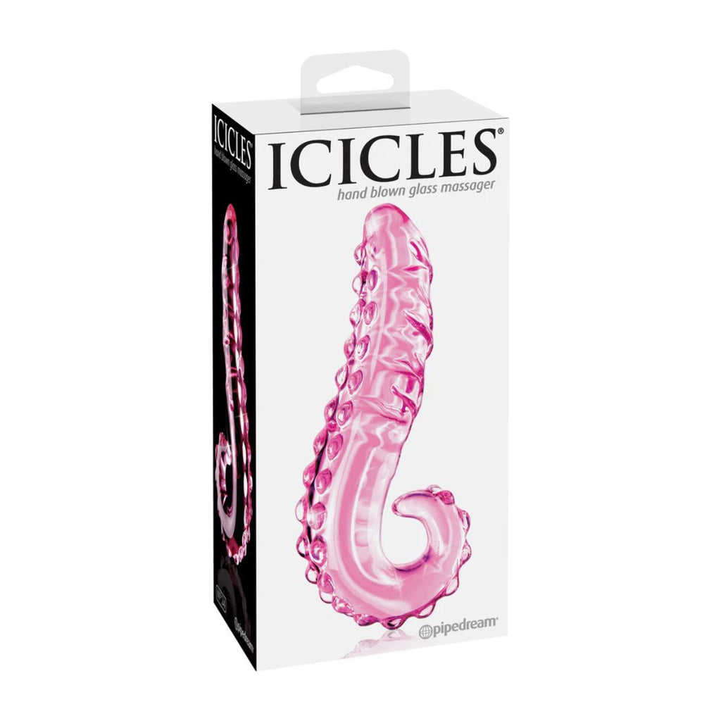 Pipedream Icicles No. 24 Plug Anal de Cristal Jumbo Rosa