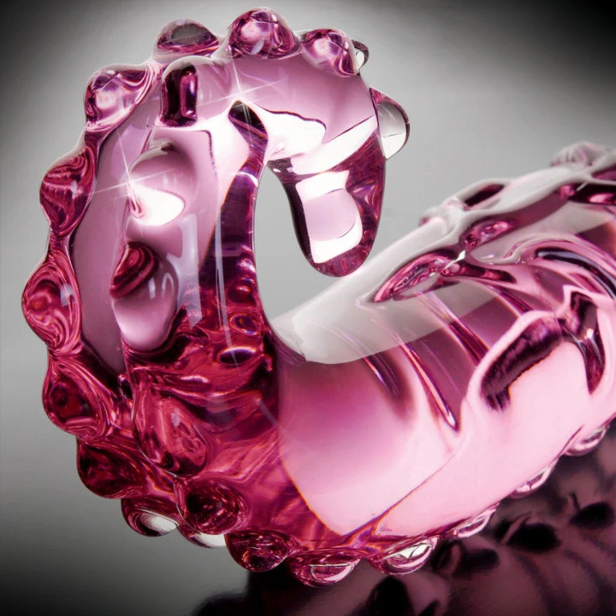 Pipedream Icicles No. 24 Plug Anal de Cristal Jumbo Rosa - plug anal con vibración