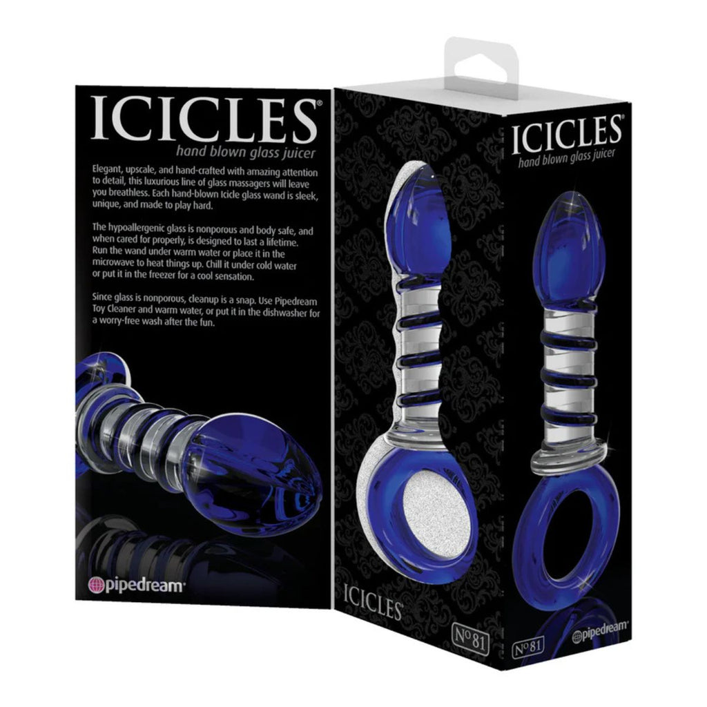 Pipedream Icicles No. 81 Plug Anal de Cristal - juguete anal body safe