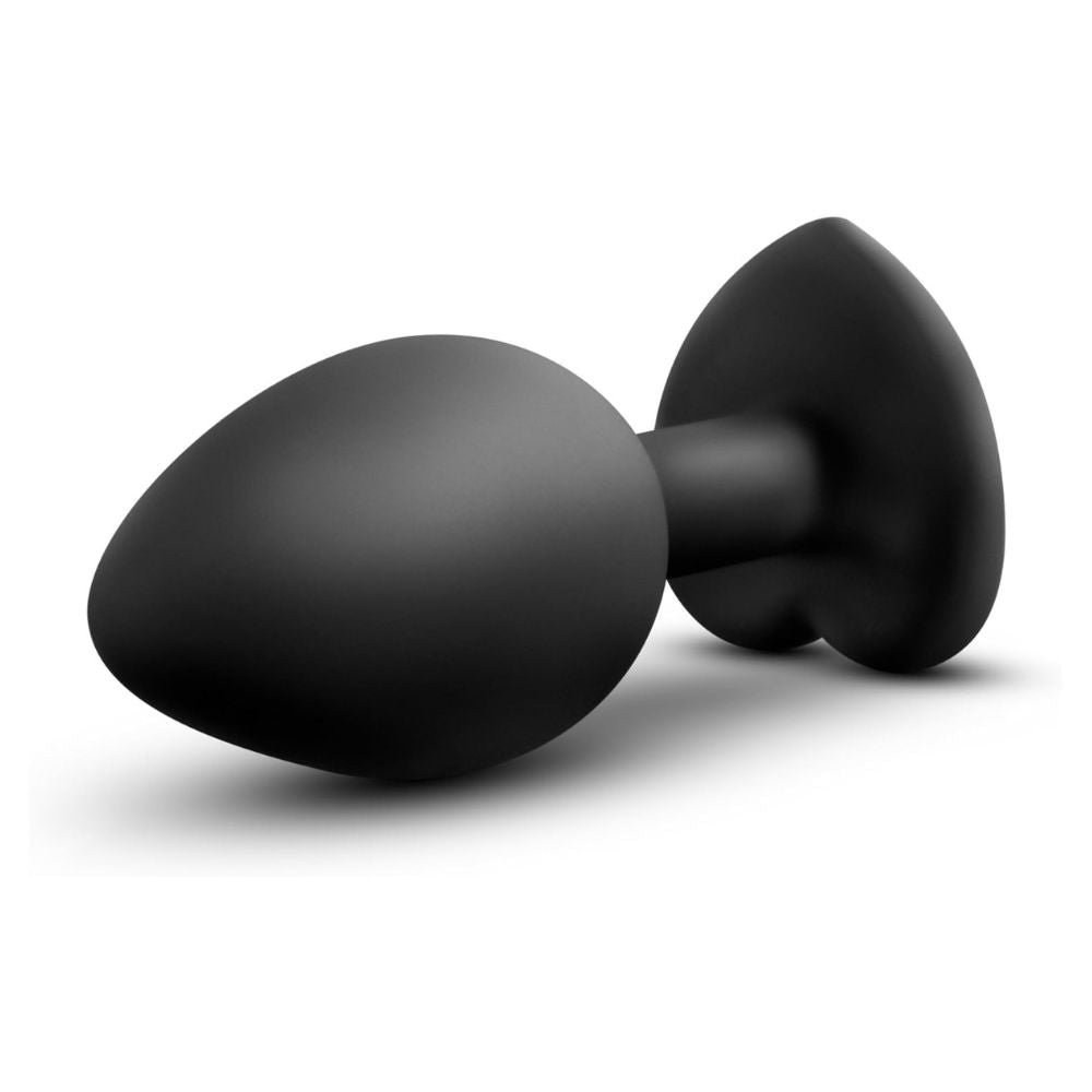 Temptasia Bling Small Plug Anal con Joyería Negro Silicona - tapón anal para principiantes