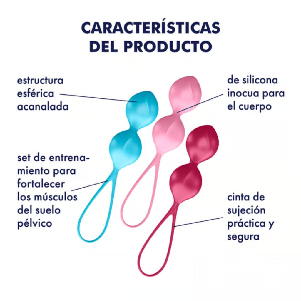 Satisfyer V Balls Set – Bolas de Kegel para Tonificación - entrenador suelo pélvico