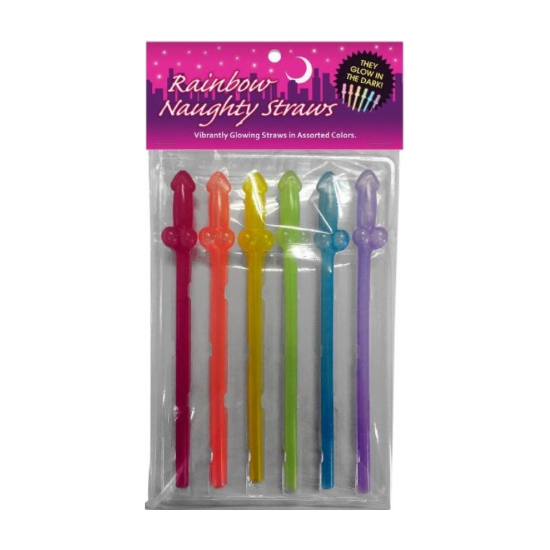 Rainbow Naughty Straws – Set de Popotes Eróticos