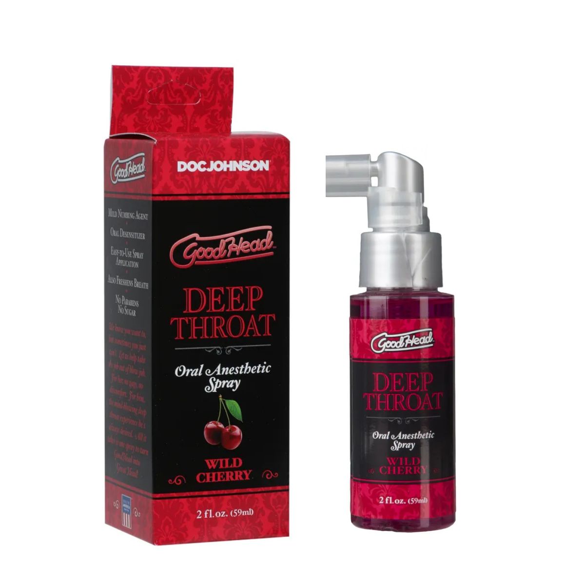 Spray garganta profunda GoodHead Deep Throat Cereza - Doc Johnson | La Juguetería de Adultos